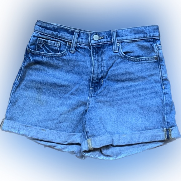 NWOT Denim Shorts, Banana Republic HighRise Cuffed | Dark Blue | Sz 26 - Picture 5 of 8